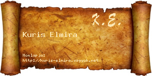 Kuris Elmira névjegykártya